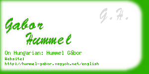 gabor hummel business card